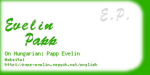 evelin papp business card